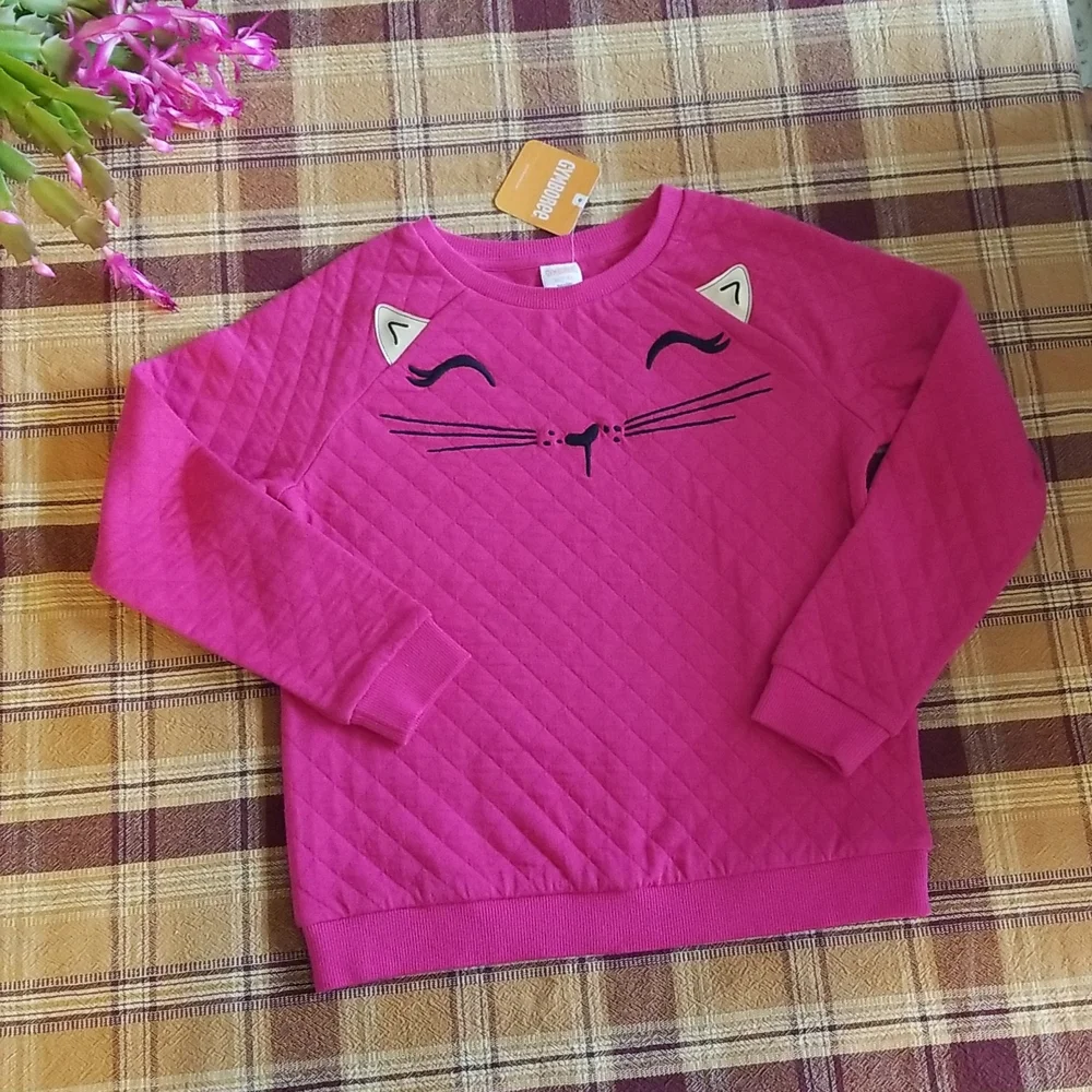 Gymboree quilted top, hot pink Nwt